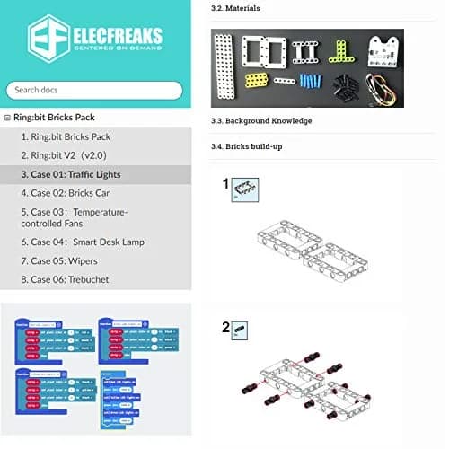 EF ELECFREAKS Ring:bit 6-in-1 Starter Kit with 200+ Building Blocks | Programmable Makecode Coding Learning Kit thumbnail 4