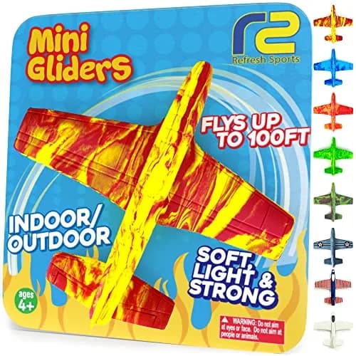 Refresh Sports EVA Foam Glider Plane Orange | Safe & Durable Outdoor Toy for Kids Ages 3-12+ thumbnail 1