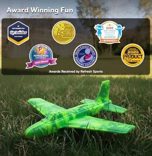 Refresh Sports EVA Foam Mini Glider Airplane | ASTM-Tested, BPA-Free Outdoor Toy for Kids 3-9+ Years thumbnail 7