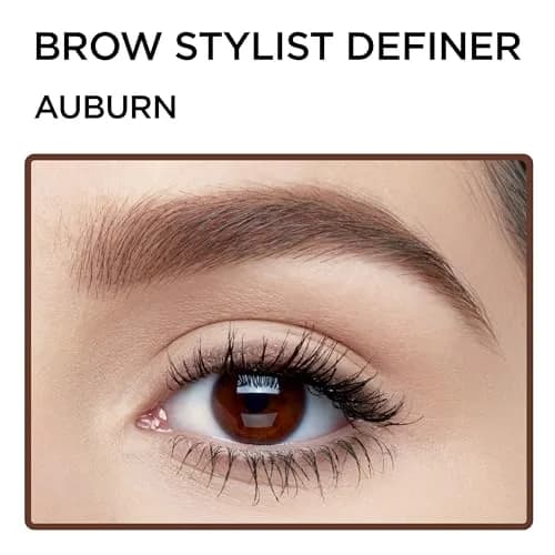 L'Oreal Paris Brow Stylist Definer Waterproof Eyebrow Pencil, Auburn, 0.002 kg (0.003 oz) | Ultra-Fine Tip for Natural Brows thumbnail 4