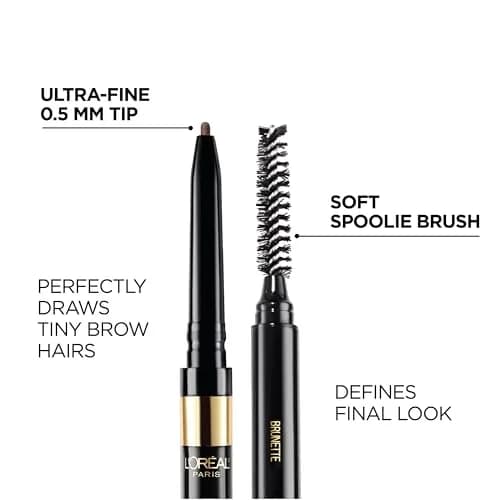 L'Oreal Paris Brow Stylist Definer Waterproof Eyebrow Pencil, Auburn, 0.002 kg (0.003 oz) | Ultra-Fine Tip for Natural Brows thumbnail 3