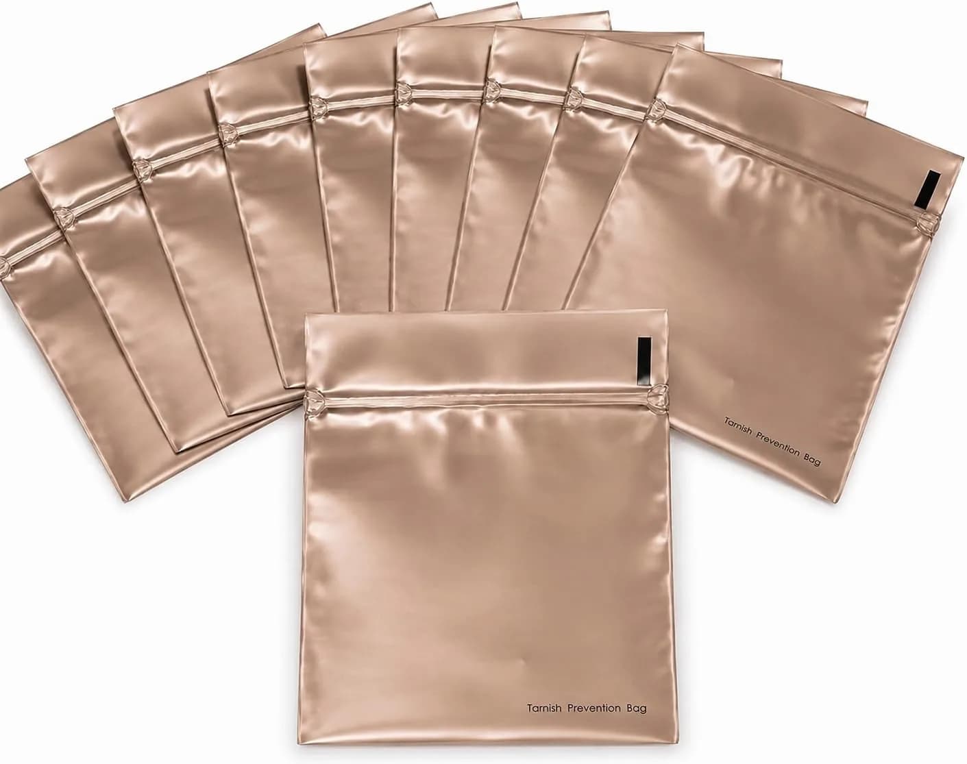 Rosenthal Collection Anti Tarnish Jewelry Bags 4" x 4" (10-Pack) | Protects Silver from Tarnish for 3 Years — 10-Pack