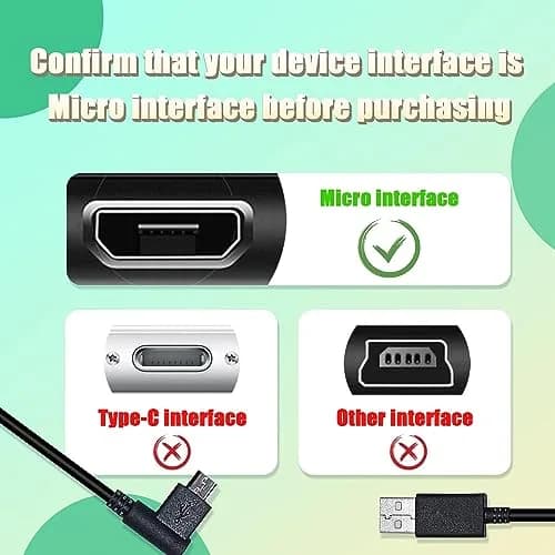 Adhiper Micro USB Charging Cable Replacement Data Sync Power Cord for Wacom Intuos Tablet, 4.9ft | Compatible with Wacom-Intuos & Bamboo thumbnail 3