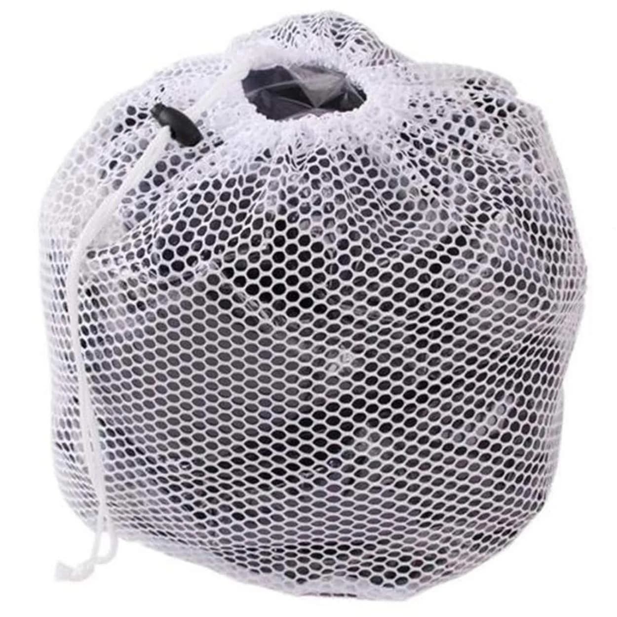 The Flash Store Premium Fine Mesh Laundry Bag 20 x 28 inches | Sturdy White Mesh with Drawstring - main product image