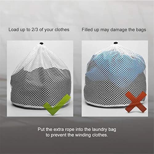 The Flash Store Premium Fine Mesh Laundry Bag 20 x 28 inches | Sturdy White Mesh with Drawstring thumbnail 5