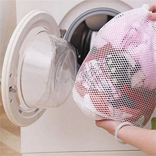 The Flash Store Premium Fine Mesh Laundry Bag 20 x 28 inches | Sturdy White Mesh with Drawstring thumbnail 8
