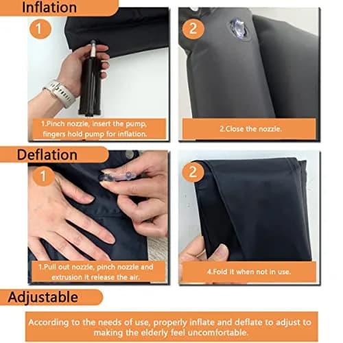 MESINURS Bedridden Inflatable Cushion 18x16x14 in | Breathable Square Pad for Elderly & Disabled thumbnail 5