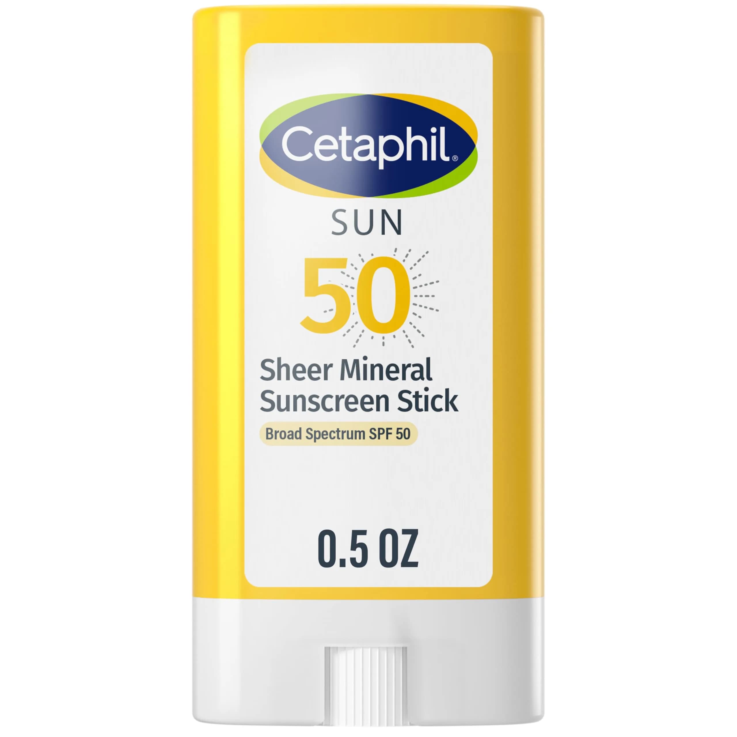 Cetaphil Sheer Mineral Sunscreen Stick SPF 50 14g (0.5 Fl Oz) | Broad Spectrum UVA/UVB Protection for Sensitive Skin