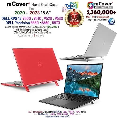 mCover Clear Hard Shell Case for 15.6" Dell XPS 15 9500-9530 & Precision 5550-5570 | Snaps On/Off thumbnail 2