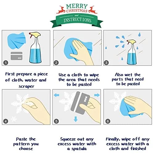 XIMISHOP 82PCS Christmas Snowflake Window Clings Stickers for Glass | Indoor Holiday Snowflake Decals thumbnail 7