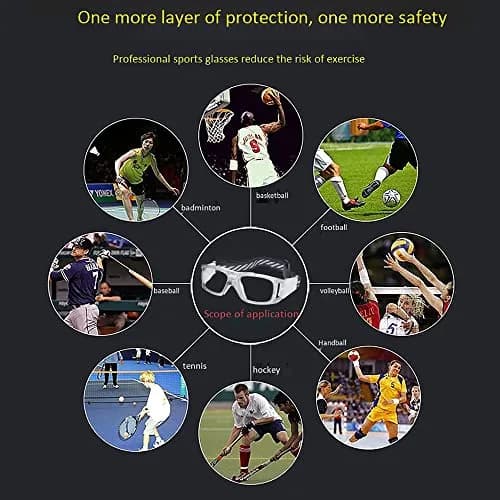 SooGree Basketball Dribbling Glasses Impact-Resistant Goggles for Men Adults | Clear Vision & Eye Safety thumbnail 7