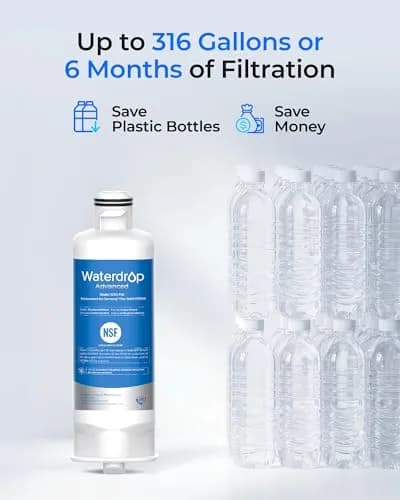 Waterdrop WDS-F45 Refrigerator Water Filter Replacement 3 Pack | NSF Certified for Lead, Mercury Reduction thumbnail 8