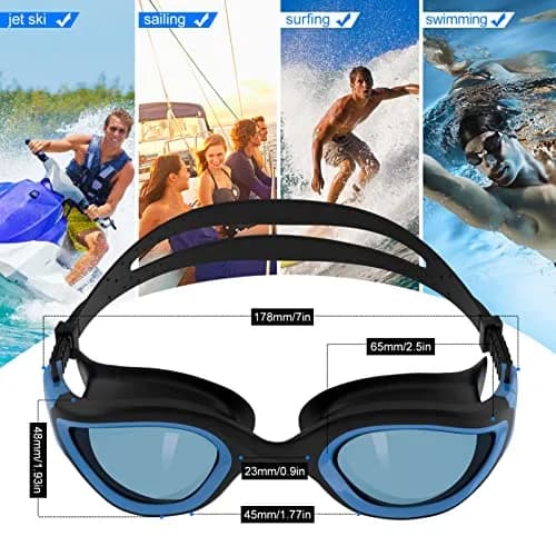WIN.MAX Polarized Swimming Goggles with Anti-Fog & UV Protection, Unisex Adult Size | 125g (4.4 oz) thumbnail 7