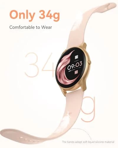 AGPTEK LW11 Smart Watch for Women | 50m Waterproof, 1.3" Display, 100+ Sports Modes thumbnail 2