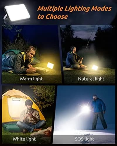 Eventek Rechargeable LED Work Light & Camping Lantern 20000mAh (662g) | 144H Runtime, Power Bank, IPX5 Waterproof thumbnail 4