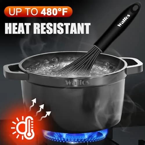 Walfos Silicone Whisk Set of 3 | Heat Resistant Kitchen Utensils for Non-stick Cookware thumbnail 6