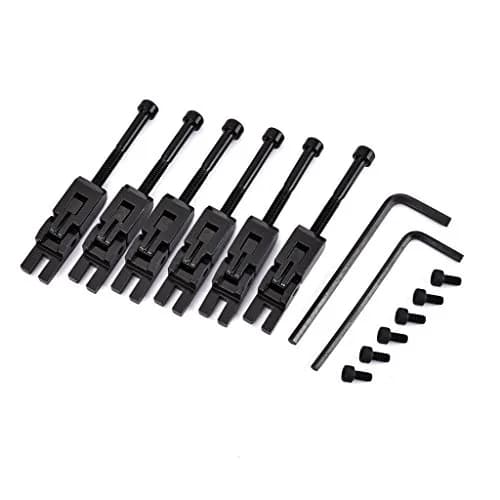 Alnicov Double Locking System Tremolo Saddles for Floyd Rose Guitar (6-Piece Set, Black) | Secure Tuning Stability thumbnail 1