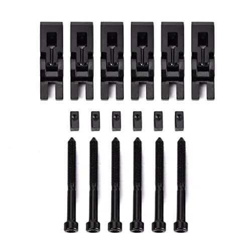 Alnicov Double Locking System Tremolo Saddles for Floyd Rose Guitar (6-Piece Set, Black) | Secure Tuning Stability thumbnail 5