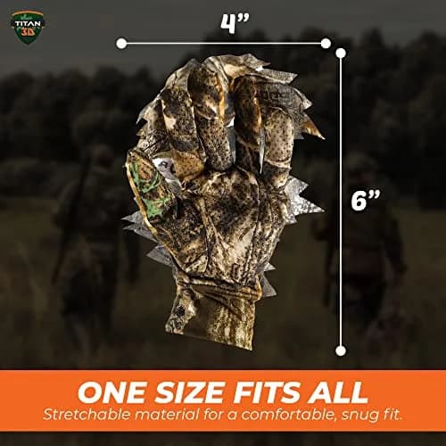 Titan 3D Gloves Realtree Edge | Lightweight Camouflage Hunting Gloves for Men & Women thumbnail 2