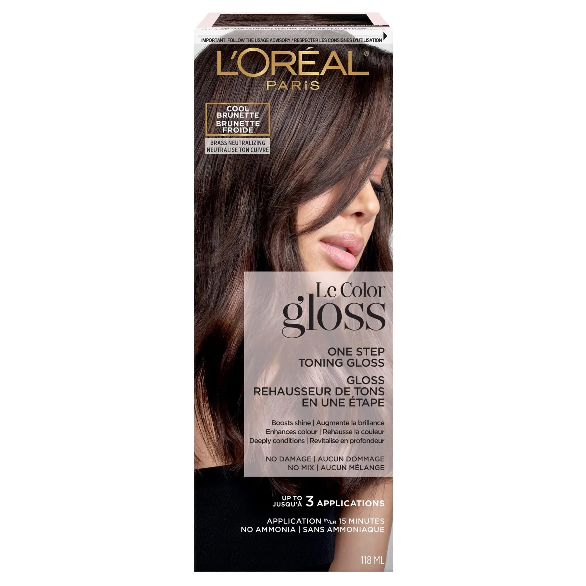 L'Oreal Paris Le Color Gloss Auburn 4 Fl Oz | Neutralizes Brassiness & Adds Shine — Cool Brunette