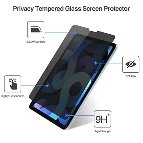 ProCase Privacy Screen Protector for iPad Air 5th 2022 / Air 4th 2020 / iPad Pro 11 4th 2022 / 3rd 2021 / 2nd 2020 / 1st 2018 | Anti-Spy Tempered Glass thumbnail 4
