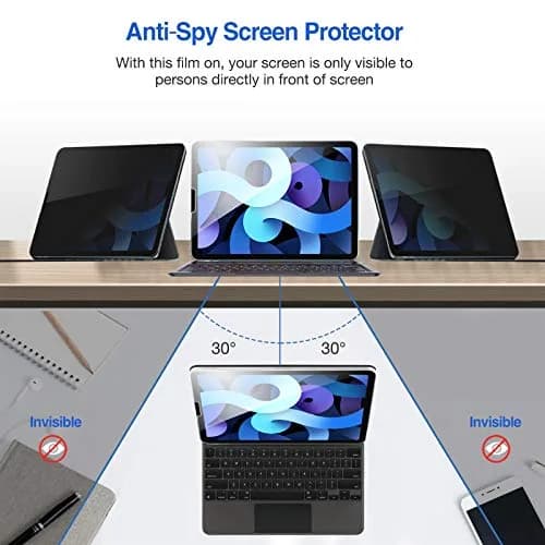 ProCase Privacy Screen Protector for iPad Air 5th 2022 / Air 4th 2020 / iPad Pro 11 4th 2022 / 3rd 2021 / 2nd 2020 / 1st 2018 | Anti-Spy Tempered Glass thumbnail 3