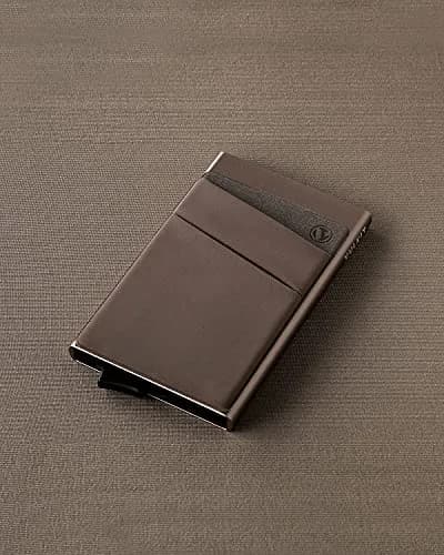 VULKIT Card Holder with Money Pocket | Slim RFID Blocking Metal Wallet for Men (Nickle Grey) thumbnail 5