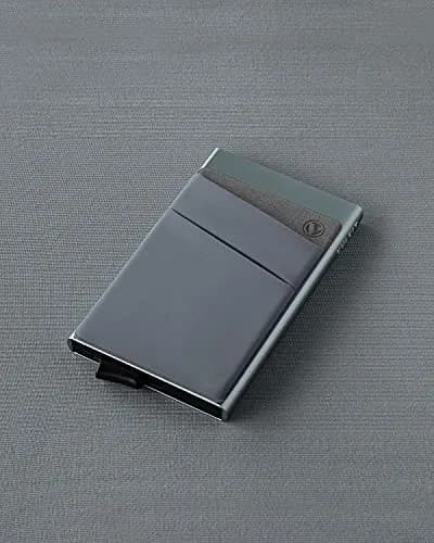 VULKIT Card Holder with Money Pocket | Slim RFID Blocking Metal Wallet (Space Grey, 5 Cards) thumbnail 5