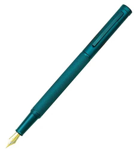 Asvine Dark Green Forest Fountain Pen Extra Fine Nib Classic Design with Converter and Metal Pen Case Set | Smooth Ink Flow Writing Instrument thumbnail 9