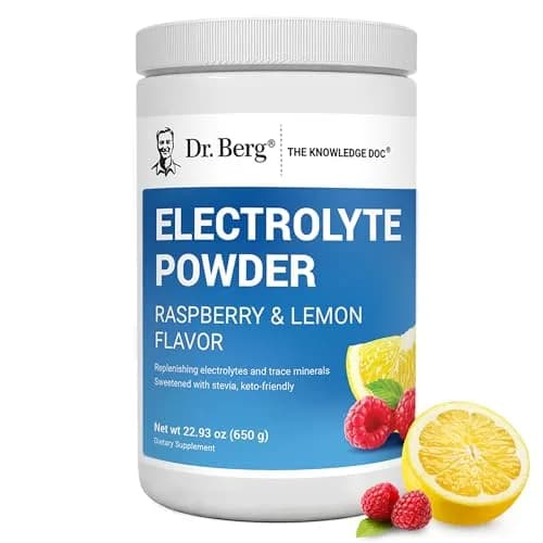 Dr. Berg Zero Sugar Hydration Keto Electrolyte Powder 1.46 Pound | Raspberry & Lemon Flavor Support thumbnail 1