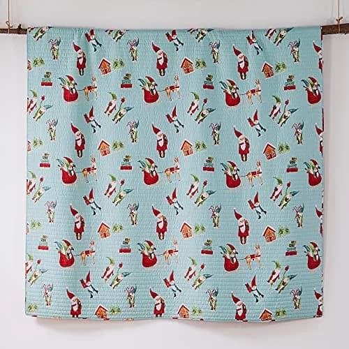 Levtex Home Gnome for the Holidays King Quilt 102x86in | Reversible Microfiber Christmas Decor thumbnail 6