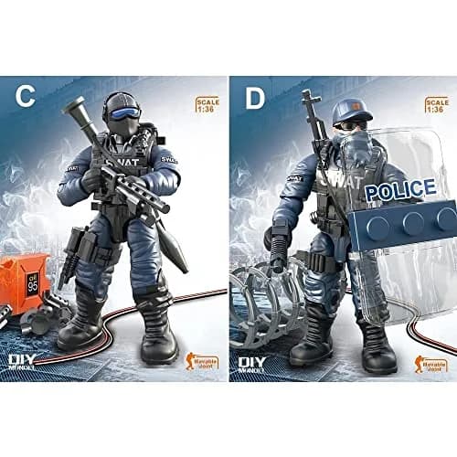 YEIBOBO ! Special Forces Mini Military Action Figure with Weapons & Accessories | 1:36 Scale, Movable Arms & Legs thumbnail 4