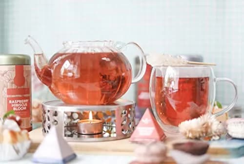 Teabloom Silhouette Tea Warmer - Brushed Stainless Steel Teapot Warmer with Tealight Holder and Candle | Elegant, Durable, Fits Most Teapots thumbnail 2