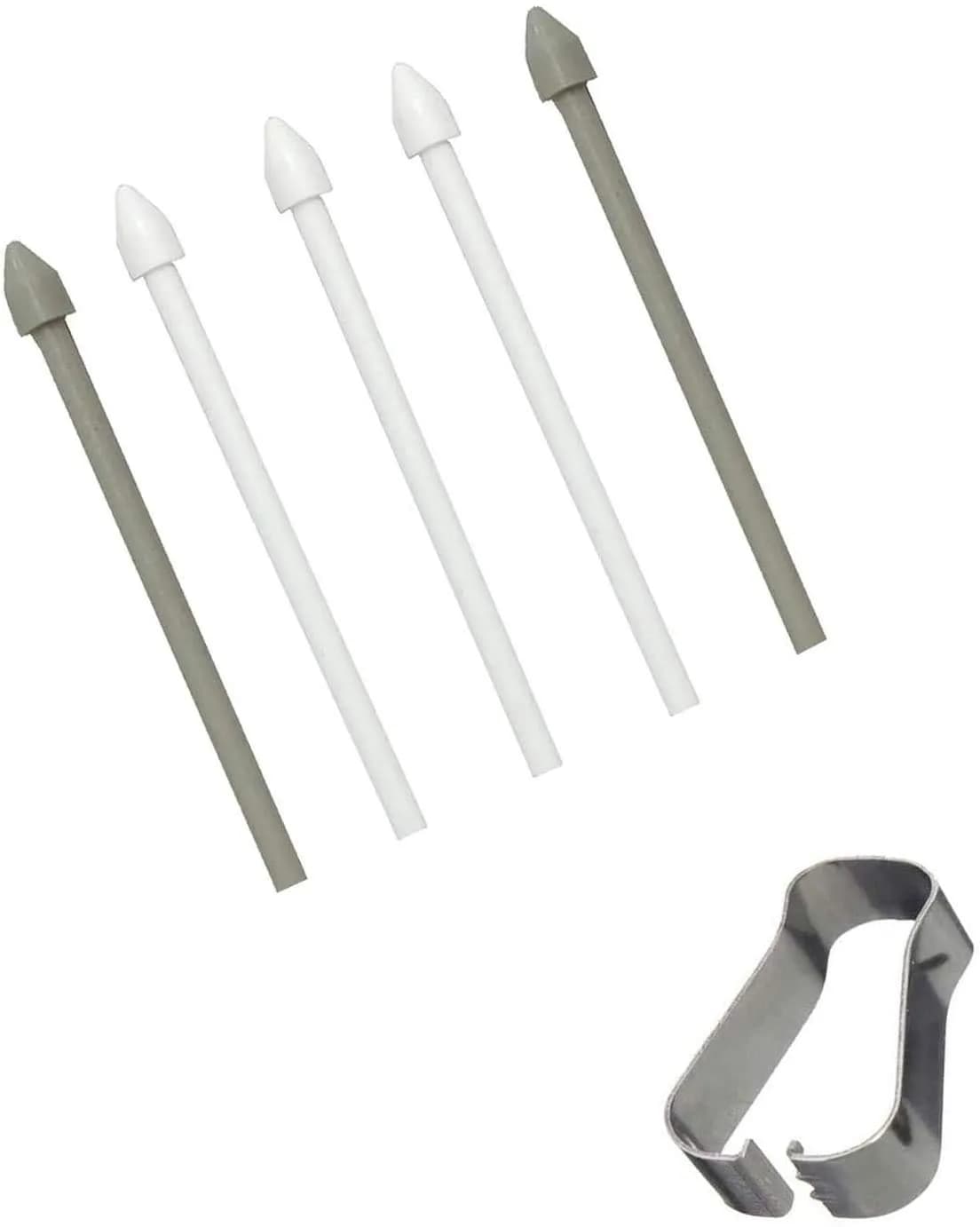 ubrokeifixit White Stylus Pen Replacement Tips for Samsung Galaxy Tab S6 Lite 10.4" (5 Tips + 1 Tweezer) — S7 Tips-White