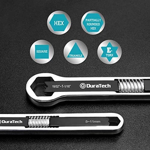 DURATECH Adjustable Wrench Set, 8-inch & 10-inch | Versatile, Drop Forged, ANSI Exceeds thumbnail 5