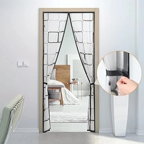 PICK FOR LIFE Insulated Door Curtain 32x80 inch Magnetic Thermal & Insulation Cover | Self-Closing Privacy Screen for Cold/Heat thumbnail 8