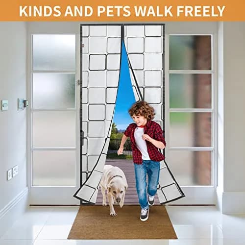 PICK FOR LIFE Insulated Door Curtain 32x80 inch Magnetic Thermal & Insulation Cover | Self-Closing Privacy Screen for Cold/Heat thumbnail 9