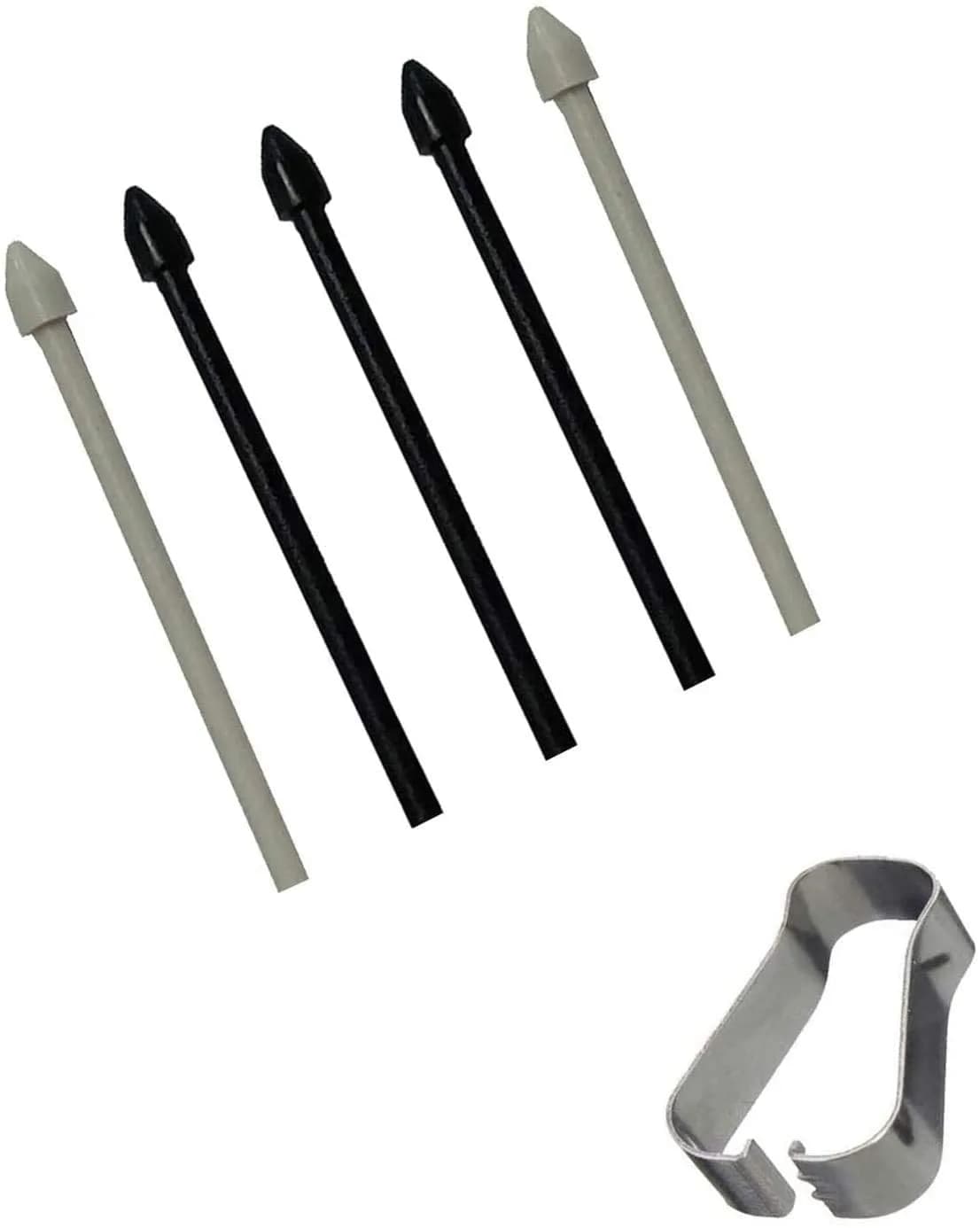 ubrokeifixit White Stylus Pen Replacement Tips for Samsung Galaxy Tab S6 Lite 10.4" (5 Tips + 1 Tweezer) — S7 Tips-Black