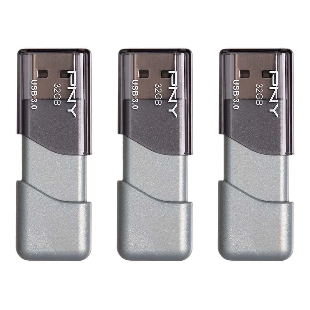 PNY 32GB Turbo Attache 3 USB 3.0 Flash Drive | Fast Data Transfer & Portable Storage - main product image