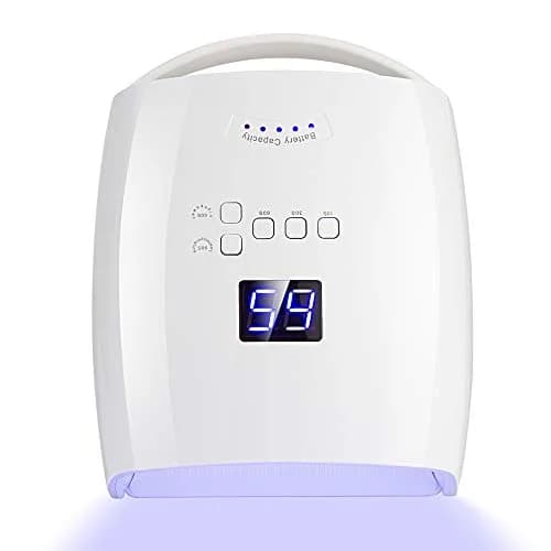 Ayshone 48W Rechargeable UV LED Nail Lamp White | Cures All Gel Polish Types thumbnail 1