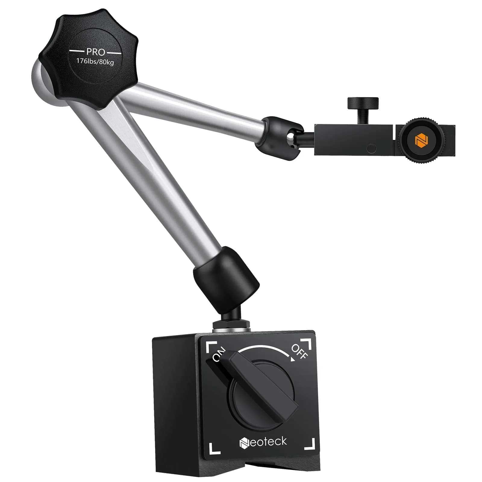 Neoteck Magnetic Base Stand for Dial Indicator, 80kg Tensile Force, Steel, 14.1" Height - main product image