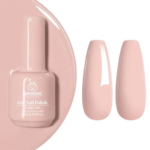 Beetles Gel Nail Polish 15ML Light Nude | 9 Toxin-Free, Long-Lasting Soak-Off UV Gel thumbnail 1
