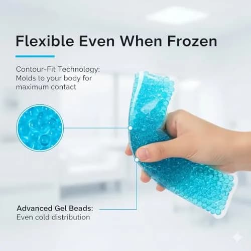HI FINE CARE Perineal Cooling Pad with 2 Ice Packs & 3 Covers | Flexible Gel Bead Therapy for Postpartum Recovery thumbnail 3