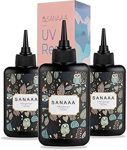 SANAAA Clear Hard Type UV Resin 300g (10.58 oz) | Non-Yellowing, Fast-Curing for DIY Jewelry & Crafts thumbnail 1