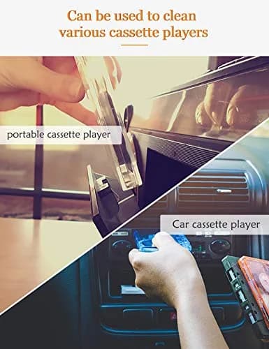 Arsvita Audio Cassette Head Cleaner Kit with 3 Solutions | Reusable Tape Cleaner for Home, Car, Portable Players thumbnail 3
