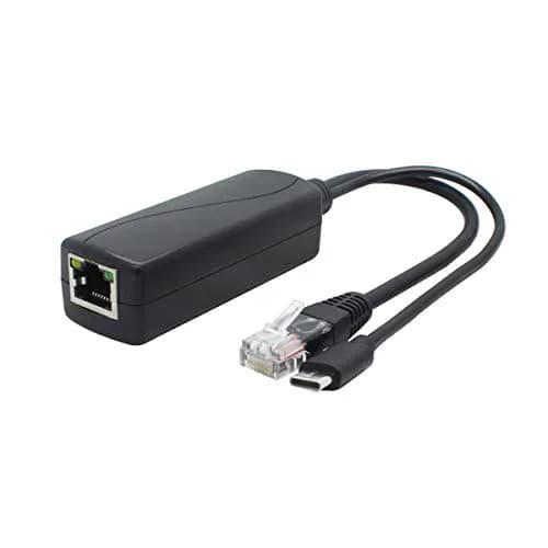 ANVISION 5V PoE Splitter, USB Type C, 48V to 5V 2.4A, IEEE 802.3af Compliant, 10/100Mbps | Supports non-PoE devices thumbnail 1