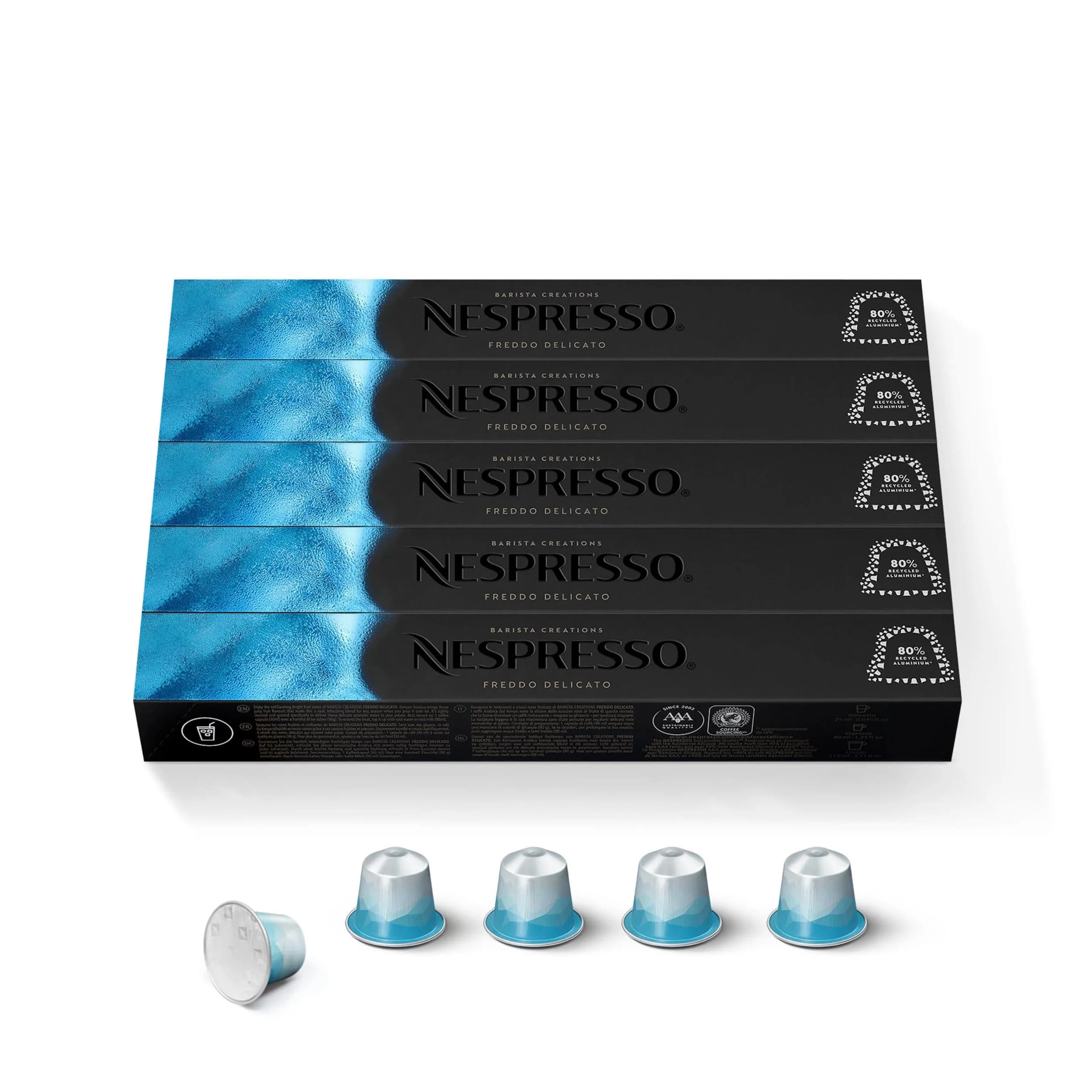 Nespresso Freddo Delicato Light Roast Coffee Pods | 50-Count Original Line Iced Coffee - main product image