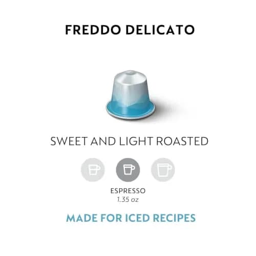 Nespresso Freddo Delicato Light Roast Coffee Pods | 50-Count Original Line Iced Coffee thumbnail 2