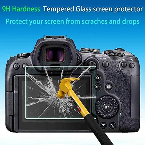 ULBTER 3 Pack Tempered Glass Screen Protector for Canon EOS R6/R7/R6 Mark II/III/V LCD (0.3mm) thumbnail 3