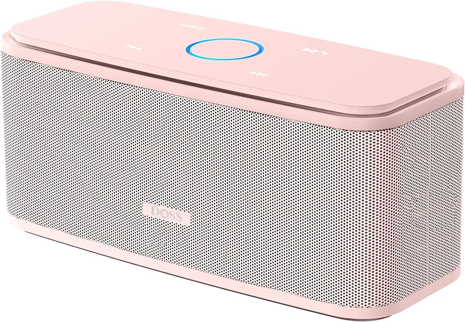 DOSS SoundBox Touch Portable Wireless Bluetooth Speaker with 12W HD Sound & Rich Bass, Purple | 20-Hour Playtime — Light Pink